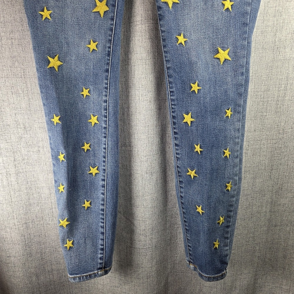 For The Republic Star Embroidered Skinny Jeans Festival Mid Rise Women 4/26 Rock - Picture 3 of 8